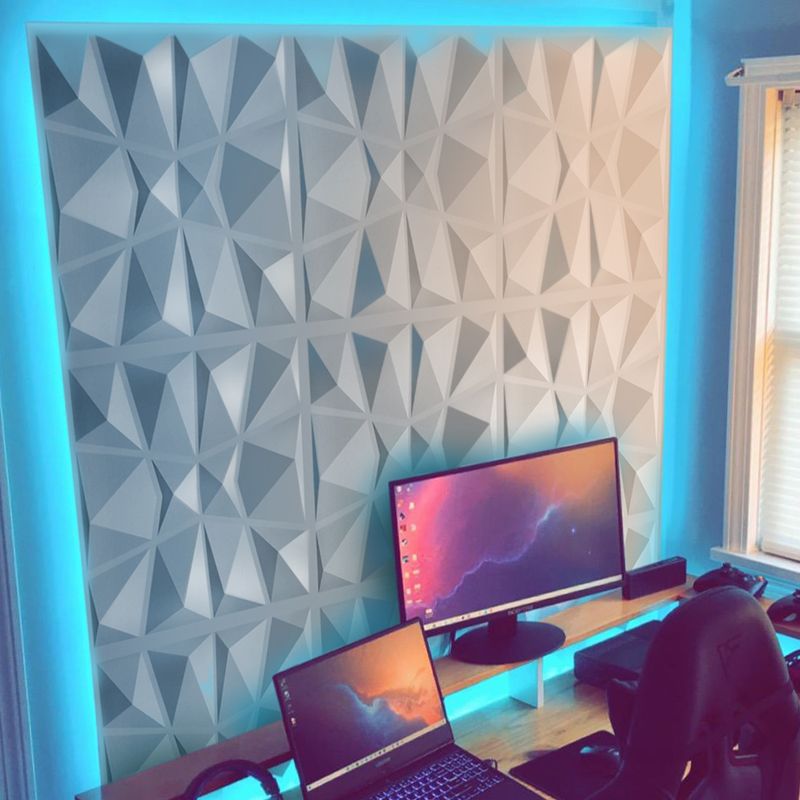 Rynx | Modern Zinc Back Wall Panel Smooth Upholstered Wall Ceiling in Black and White