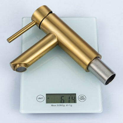 Rynx | 1-Handle Gold Nickel Widespread Faucet Single Hole Lever Sink Faucet with Drain