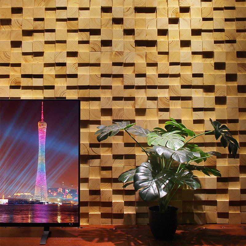 Rynx | Wood Mosaic Cladding Shiplap Glue Contemporary Interior Wall Cladding