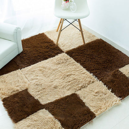 Rynx | Basic carpet tiles solid color long pile square bedroom carpet tiles