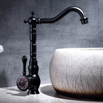 Rynx | Glam Style Basin Faucet with Swivel Spout and Lever Handle