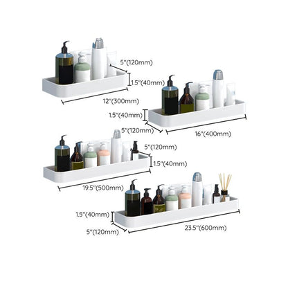 Rynx | White 2-piece Bathroom Hardware Modern Bathroom Accessories Set, Bathroom Shelf
