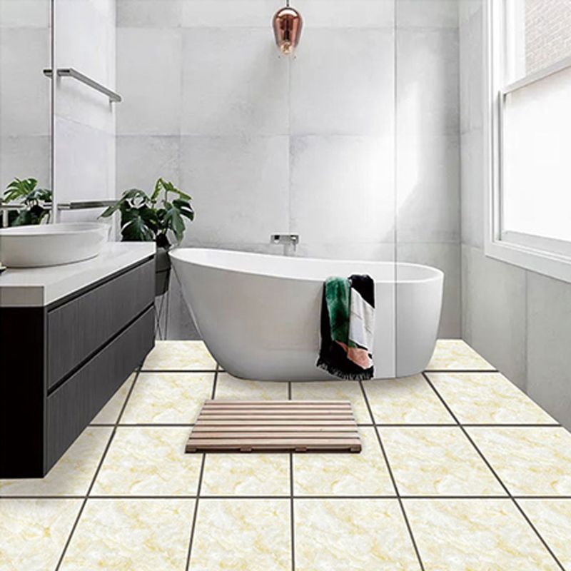 Rynx | Modern PVC Peel and Stick Tile Floor Marble Look Mold Resistant Vinyl Tiles