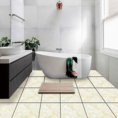 Rynx | Modern PVC Peel and Stick Tile Floor Marble Look Mold Resistant Vinyl Tiles