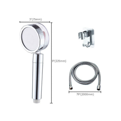 Rynx | Contemporary Shower Head Combination Handheld Shower Plastic Wall Mounted Silver Shower Head