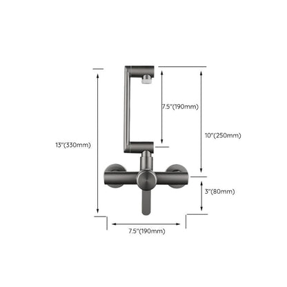 Rynx | Modern Wall-Mounted Kitchen Faucet Single Lever Faucet in Chrome