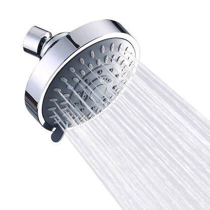 Rynx | Silver Round Fixed Shower Head Modern Style Wall Mount Shower Head