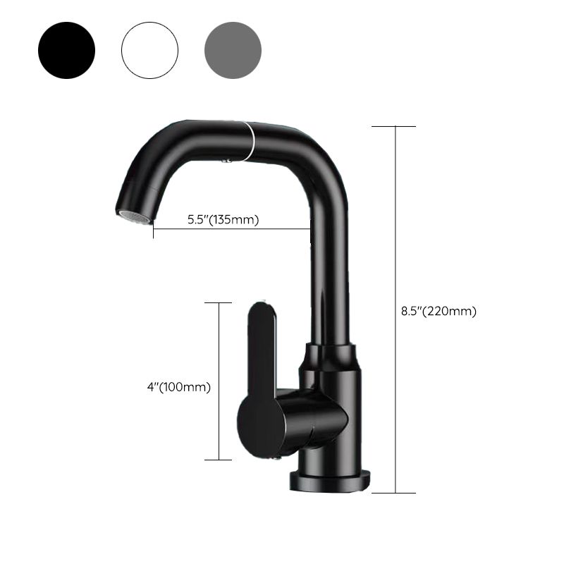 Rynx | Modern Basin Mixer Bathroom Faucet Brass Lever Swivel Spout Basin Mixer