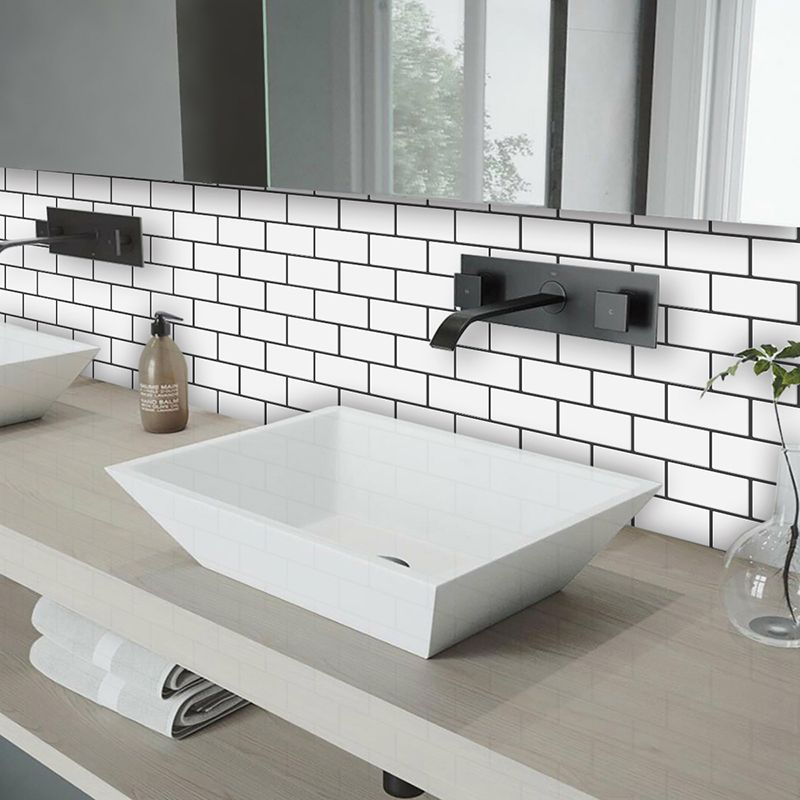Rynx | Peel and Stick Tiles Subway Rectangle Waterproof PVC Tile-Peel & Stick for the Kitchen 10-Pack