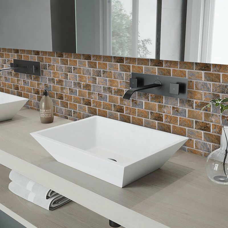 Rynx | Peel and Stick Tiles Subway Rectangle Waterproof PVC Tile-Peel & Stick for the Kitchen 10-Pack
