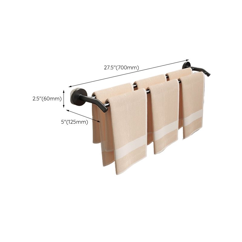 Rynx | Aluminum Bathroom Hardware Set Black Bathroom Accessories Kit Towel Bar