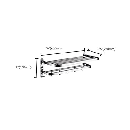 Rynx | Classic Polished Chrome Bathroom Accessory Set Towel Holder/Paper Holder/Robe Hooks Included