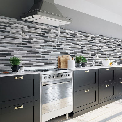Rynx | PVC Peel & Stick Tile Kitchen waterproof splash guard Peel and Stick Wall Tile Set of 18