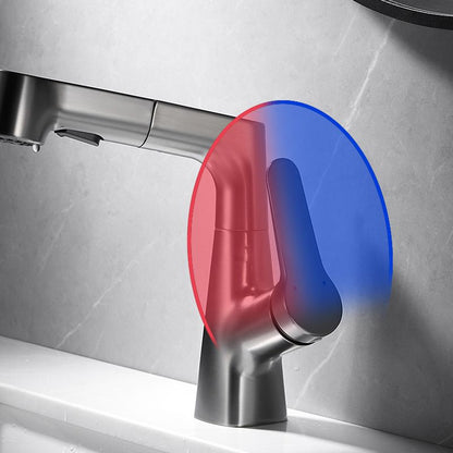 Rynx | 1-handle brushed nickel widespread faucet Single-hole bathroom vessel faucet with brass