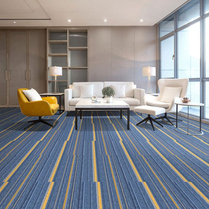 Rynx | Dark Color Level Loop Carpet Tile Non-Slip Self-Adhesive Indoor Office Carpet Tiles