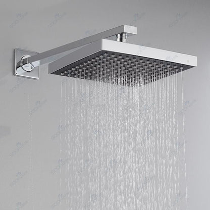 Rynx | Modern square fixed shower head with shower arm Wall-mounted shower head made of stainless steel