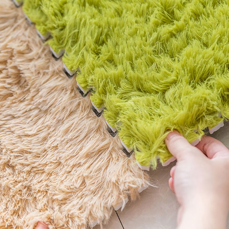 Rynx | Modern Carpet Tiles Interlocking Color Block Shag Carpet Tiles