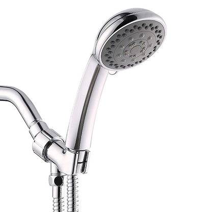 Rynx | Round Handheld Showerhead in Silver Leak-Resistant Wall-Mounted Showerhead