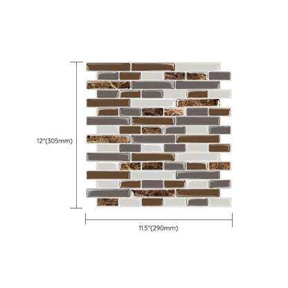 Rynx | Modern Peel & Stick Mosaic Tile PVC Herringbone Peel and Stick Wall Tile