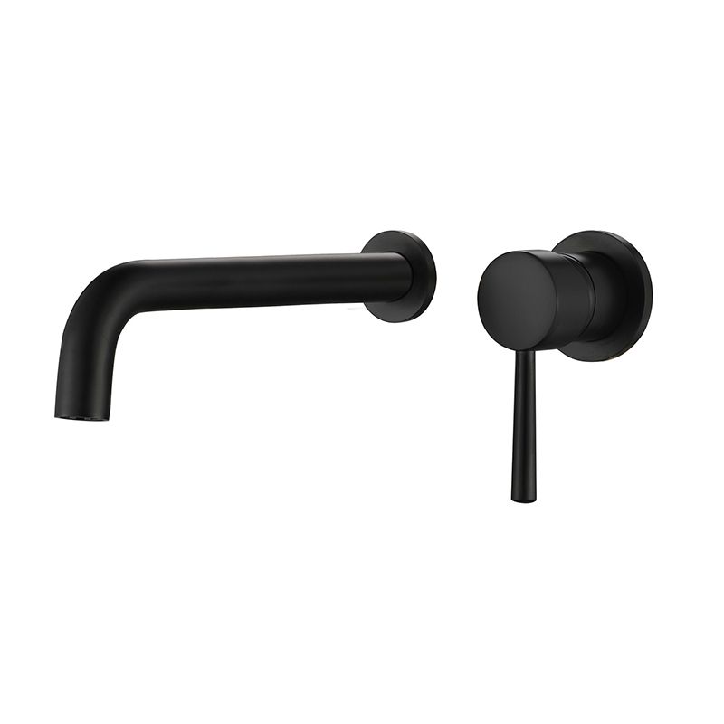 Rynx | Industrial Sink Faucet Brass Lever Handles Low Arc Wall Mounted Bathroom Faucet