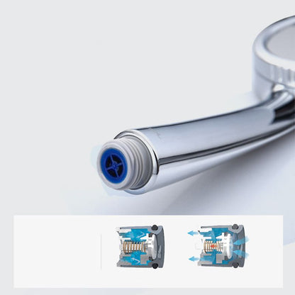 Rynx | Modern handheld shower head 5 spray patterns chrome round wall mounted shower head