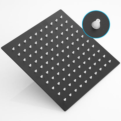 Rynx | Square and Round Shower Head made of Stainless Steel, Fixed Mounted Ceiling Shower Head in Black