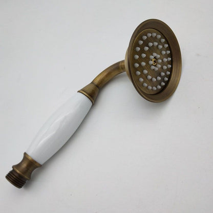 Rynx | Traditional Handheld Shower Head with Hose Polished Brass Wall Mounted Shower Head