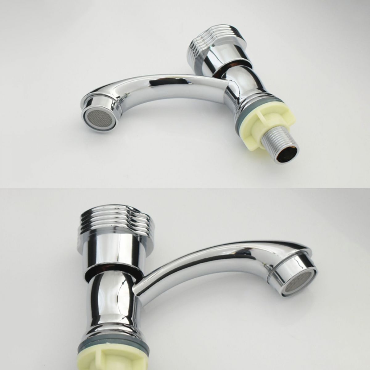 Rynx | Modern Bathroom Faucet Chrome Knob Handle with Water Hose Basin Faucet