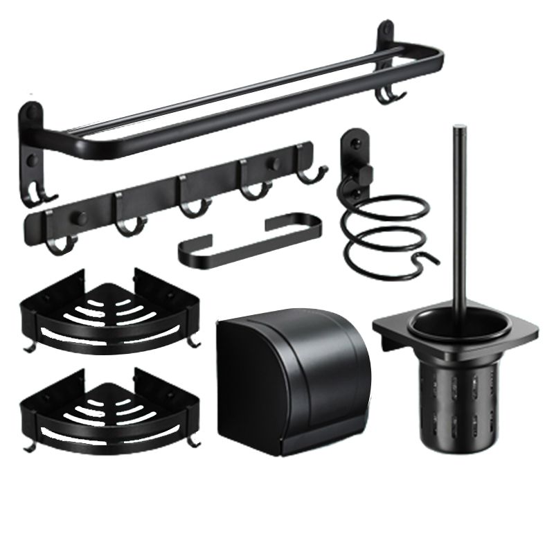 Rynx | Modern Bathroom Hardware Set Matte Black Metal Bathroom Accessories Kit