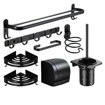 Rynx | Modern Bathroom Hardware Set Matte Black Metal Bathroom Accessories Kit