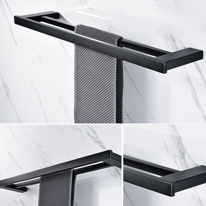 Rynx | 5-piece Modernism Bathroom Accessory Set in Matte Black Stainless Steel