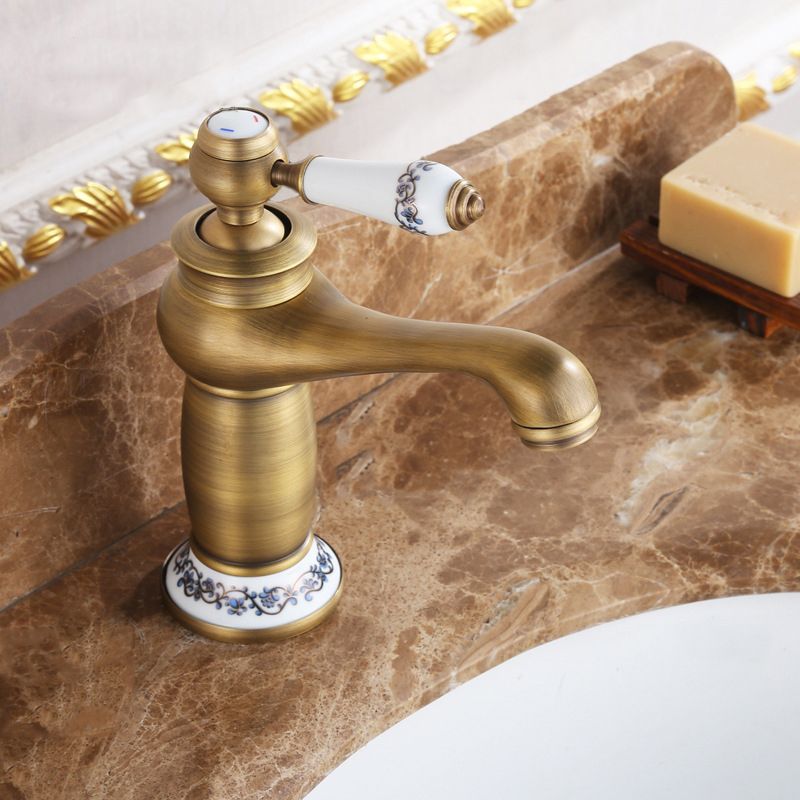 Rynx | Low-Arch Country Vessel Faucet Single-Lever Brass Faucet for Bathroom
