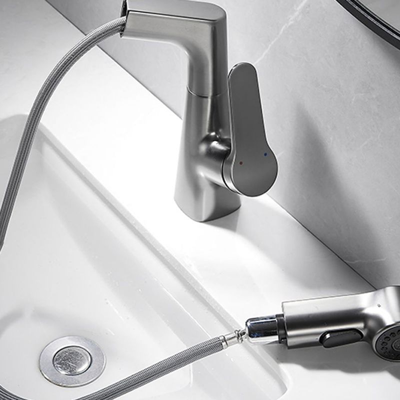 Rynx | 1-handle brushed nickel widespread faucet Single-hole bathroom vessel faucet with brass