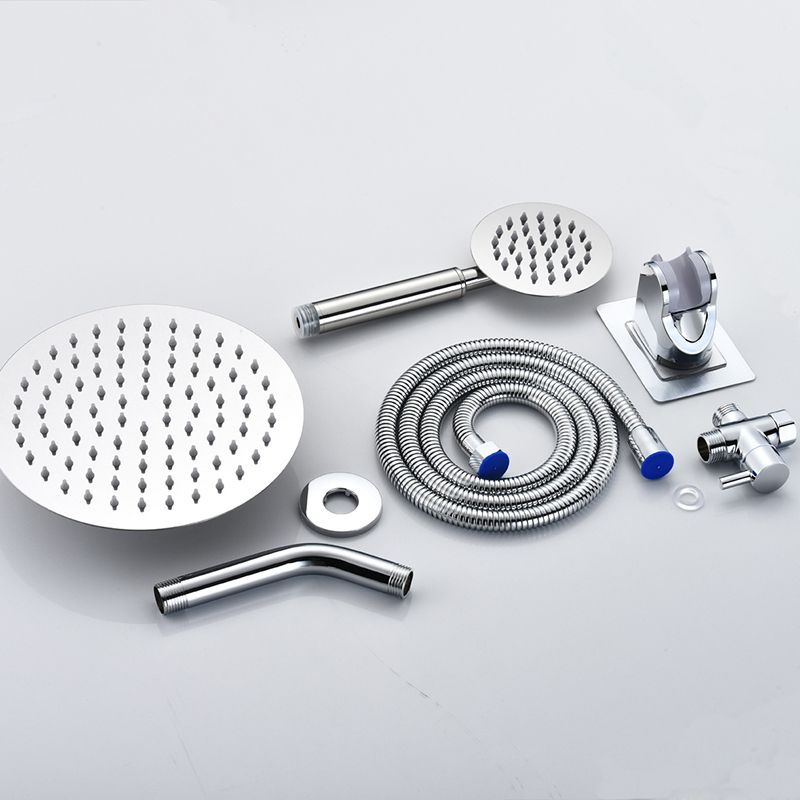 Rynx | Home Round Dual Shower Heads Modern Style Wall Mounted Metal Dual Shower