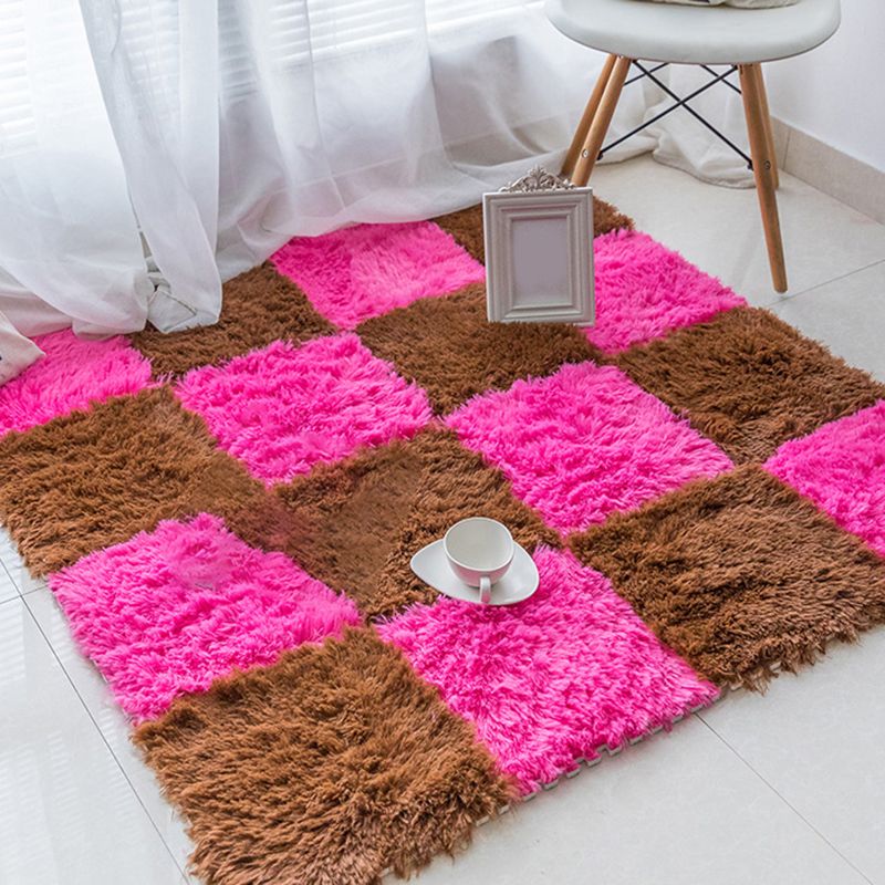 Rynx | Basic carpet tiles solid color long pile square bedroom carpet tiles