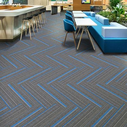Rynx | Dark Color Level Loop Carpet Tile Non-Slip Self-Adhesive Indoor Office Carpet Tiles
