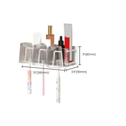 Rynx | White metal and acrylic bathroom accessories as single item or in set with bathroom shelf