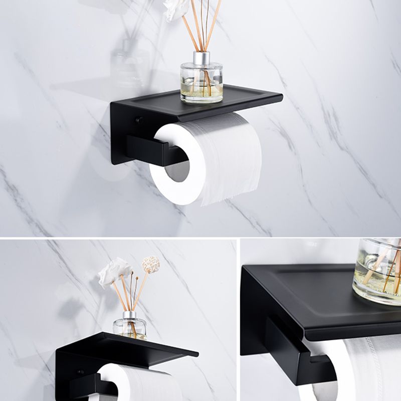 Rynx | 5-piece Modernism Bathroom Accessory Set in Matte Black Stainless Steel