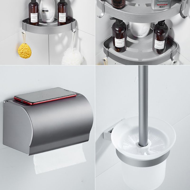 Rynx | 6-piece contemporary bathroom accessory set bathroom shelf/towel bar paper holder included