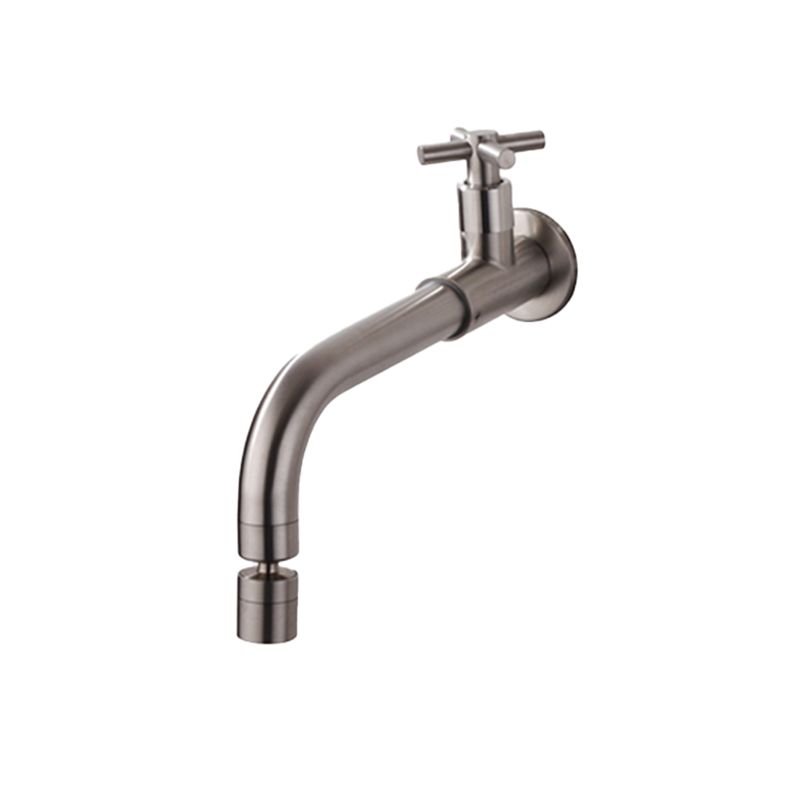Rynx | Contemporary Wall-Mounted Bathroom Faucet Cross Handles Stainless Steel Faucet