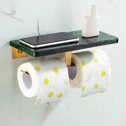 Rynx | Golden Bath Hardware Set Brass & Marble Bathroom Accessories Set