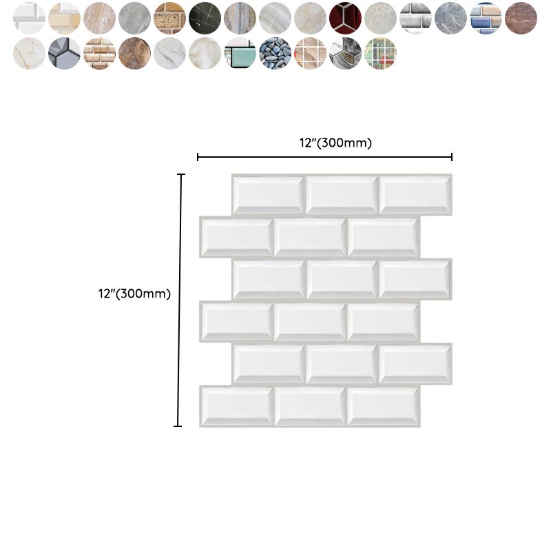 Rynx | Plastic Peel-and-Stick Tiles Indoor Subway Tiles Wallpaper with waterproof