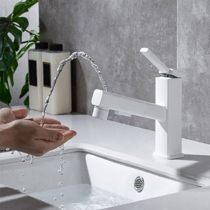 Rynx | Lever handle fitting Pull-out basin mixer with swivel spout