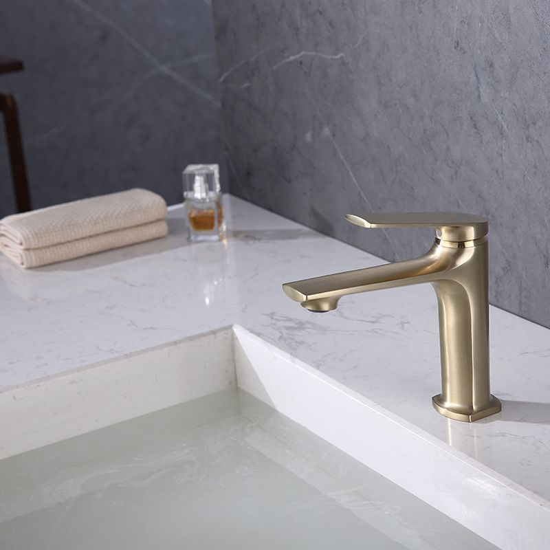 Rynx | Modern Container Faucet Brass Lever Handles Low Arc Sink Bathroom Faucet