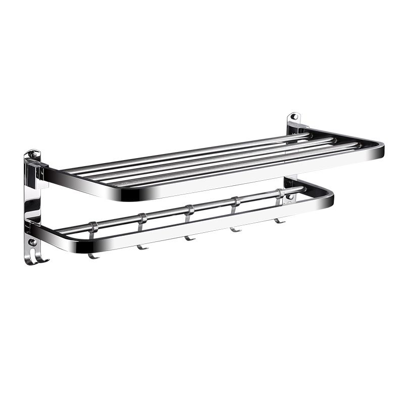 Rynx | Classic Polished Chrome Bathroom Accessory Set Towel Holder/Paper Holder/Robe Hooks Included