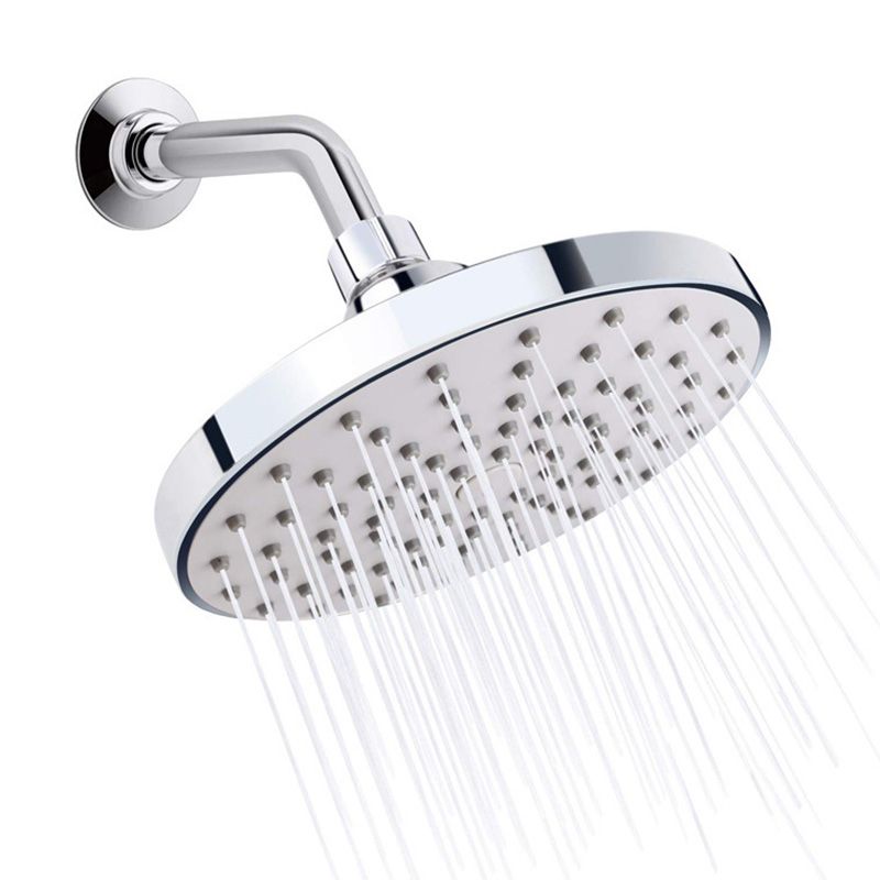 Rynx | Round Fest Shower Head Silver Single Jet Wall Mounted Shower Head