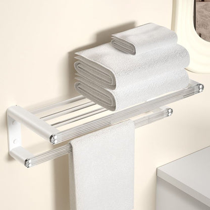 Rynx | White metal and acrylic bathroom accessories as single item or in set with bathroom shelf
