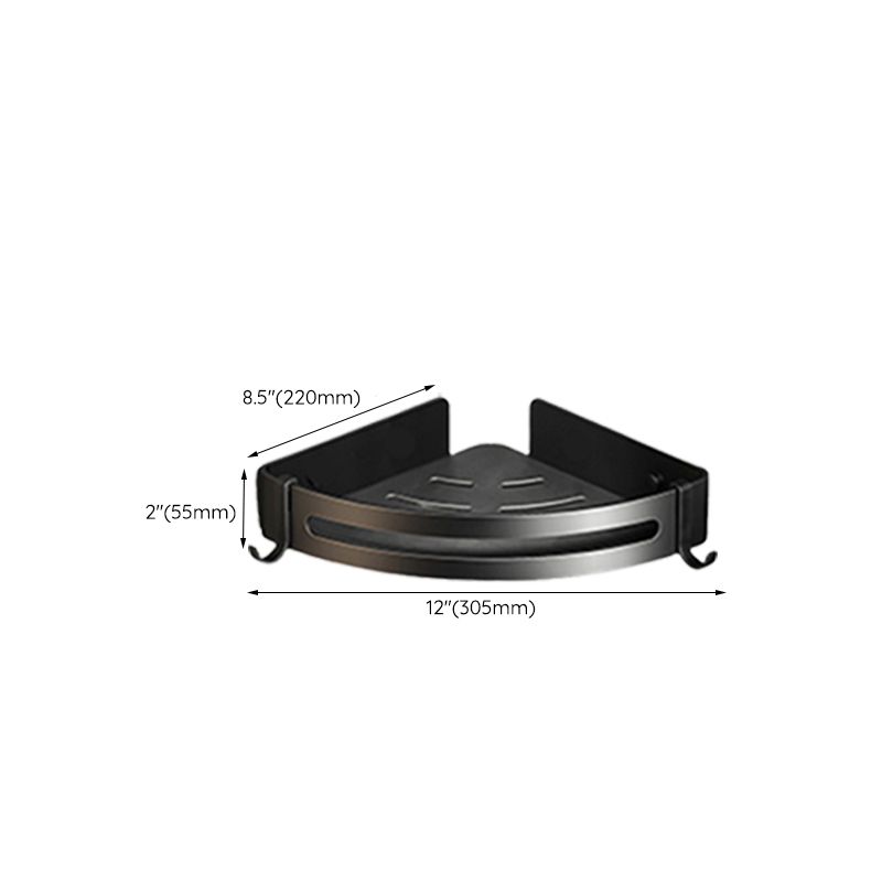 Rynx | Modern Bathroom Accessories Set in Gray with Bathroom Shelf/Towel Holder/Bathrobe Hook & Paper Holder