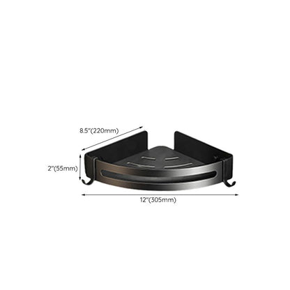 Rynx | Modern Bathroom Accessories Set in Gray with Bathroom Shelf/Towel Holder/Bathrobe Hook & Paper Holder