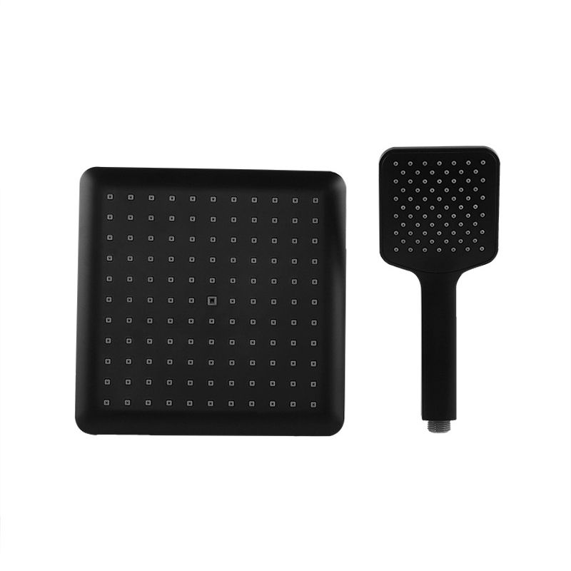 Rynx | Modern square matte black shower head rainfall shower head combo
